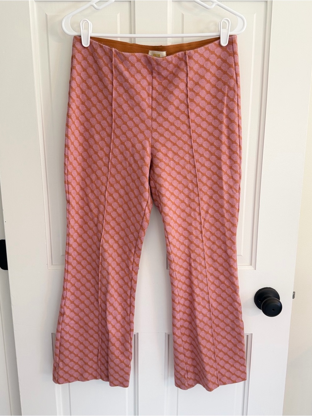 Anthropologie Maeve The Margot Jacquard Kick Flare Pants Pink M‎